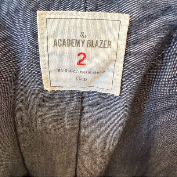 GAP Academia Preppy Striped Blazer Jacket Sz 2 - Picture 11 of 13